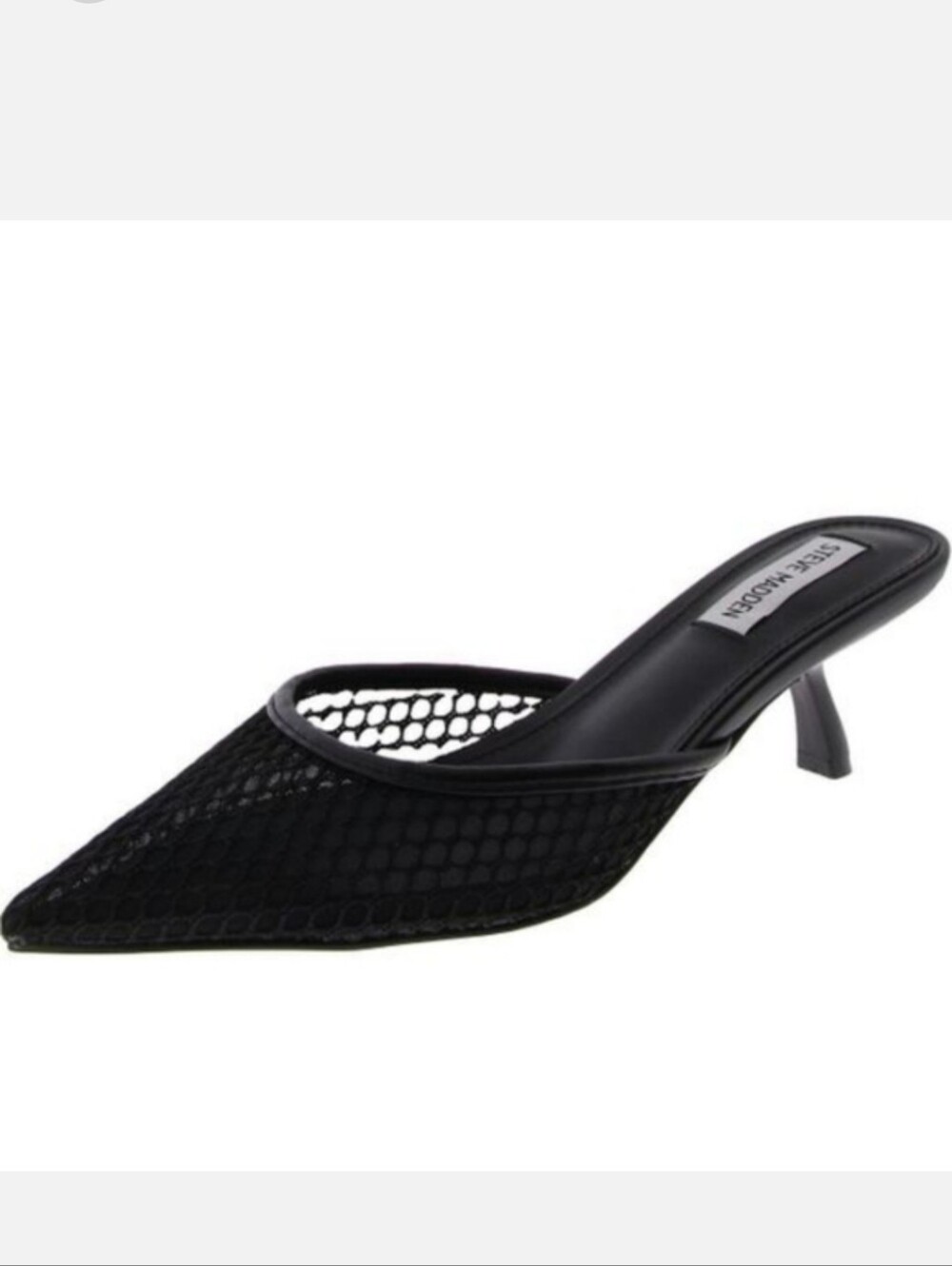Steve Madden Micki Mesh Kitten Heel Mules Black Size 9.5 90s Chic